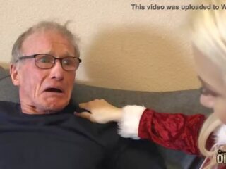 70 year old man fucks 18 year old young lady she swallows all his cum